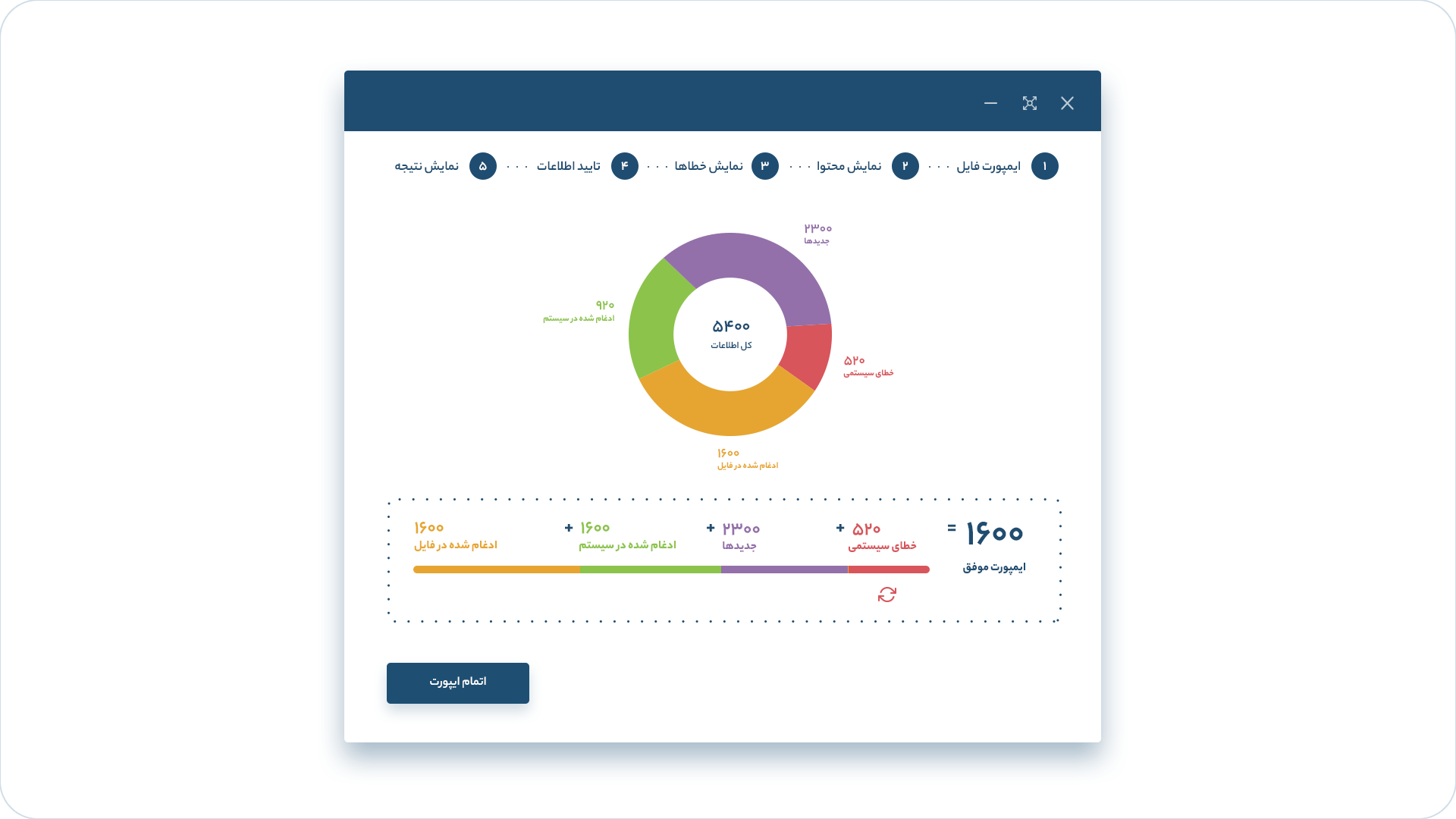 ایمپورت یا ورود اطلاعات